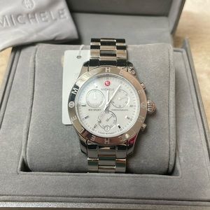 NWT Michele Silver Watch